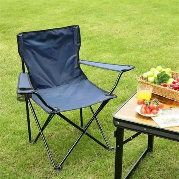 Outdoor Folding Chair with Backrest and Armrests