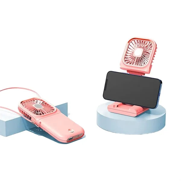 Cell Phone Holder Handheld Charging Fan