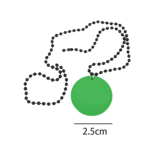 Carnival Beaded Necklace with Customizable Tags