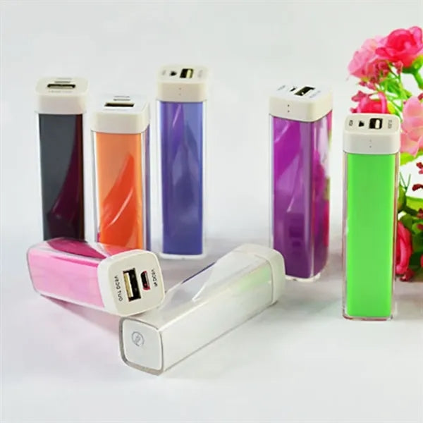 Portable Lipstick Power Bank 2600mAh with USB Ports