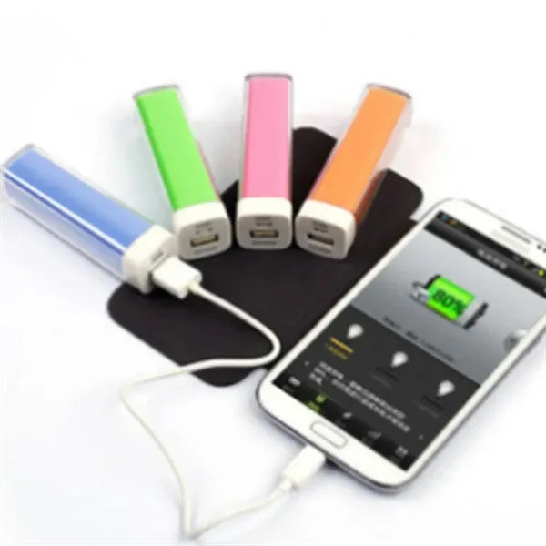Portable Lipstick Power Bank 2600mAh with USB Ports