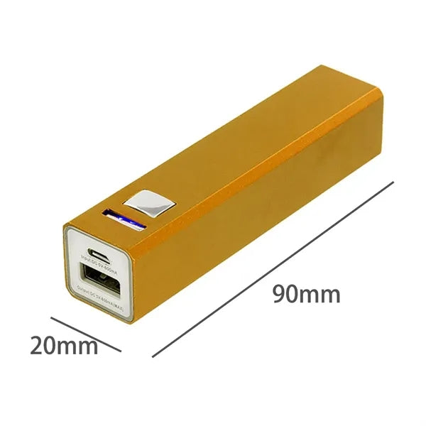 2600mAh Mini Lipstick Power Bank with USB Ports