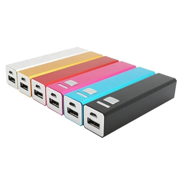 2600mAh Mini Lipstick Power Bank with USB Ports