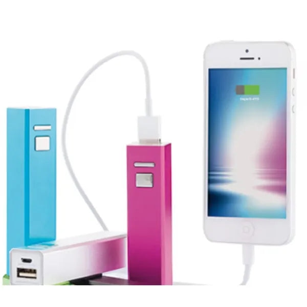 2600mAh Mini Lipstick Power Bank with USB Ports