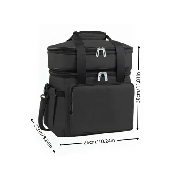 18L Dual Compartment Insulated Cooler Bags W/ Front Pocket