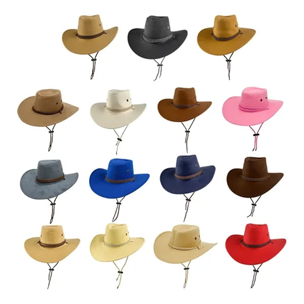 Western Suede Cowboy Hat with Vintage Style