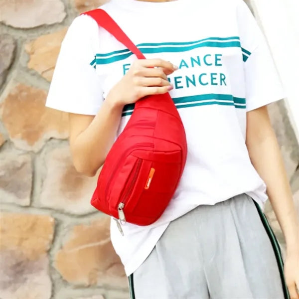 Sports Waist Bag With Multiple Zipper Pockets