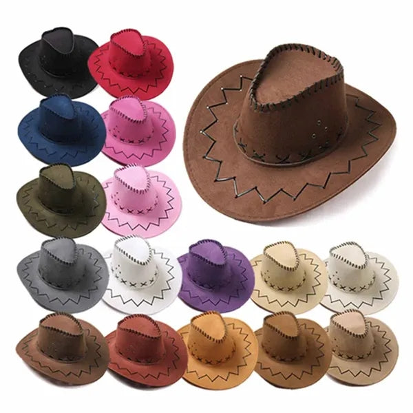 Western Cowboy Sun Hat with Wide Brim