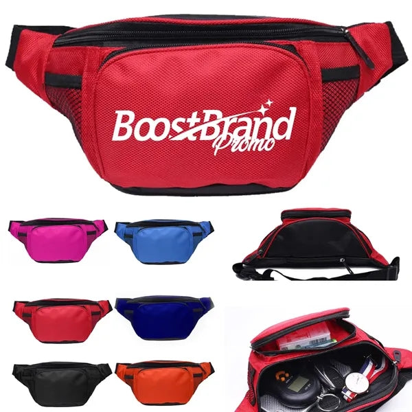 Lightweight Sports Fanny Pack With Mesh Side Pockets