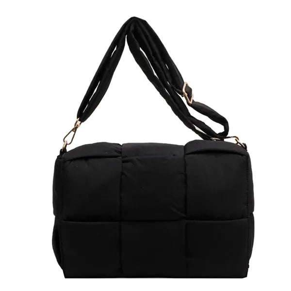 Puffer Shoulder Bag Nylon Padded Woven Handbag