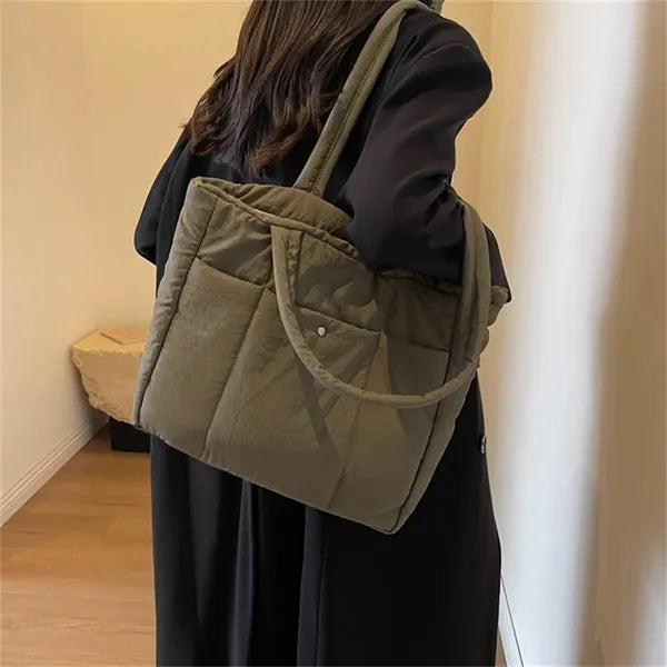 Shoulder Bag Padded Tote Large Capacity