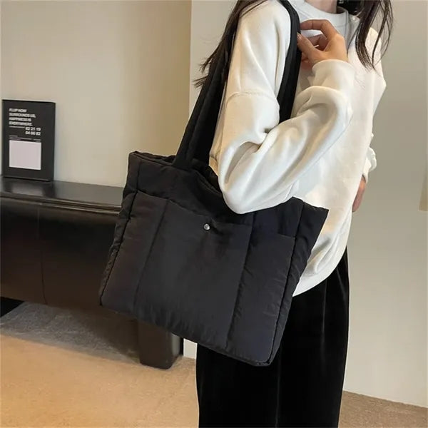 Shoulder Bag Padded Tote Large Capacity