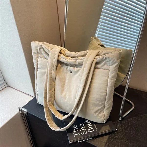 Shoulder Bag Padded Tote Large Capacity