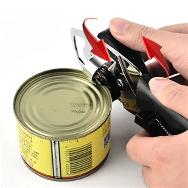 Manual Can Opener W/ Ergonomic Handle and Stainless Blade