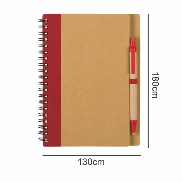 Eco-Friendly Spiral Notebook with Pen