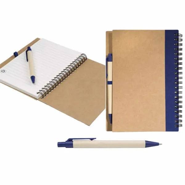 Eco-Friendly Spiral Notebook with Pen