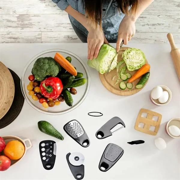 6 In 1 Multi Function Vegetable Slicer Set W/ Graters