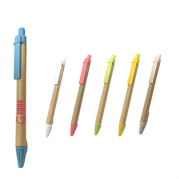 Eco-Friendly Kraft Paper Barrel & Wheat Straw Pen