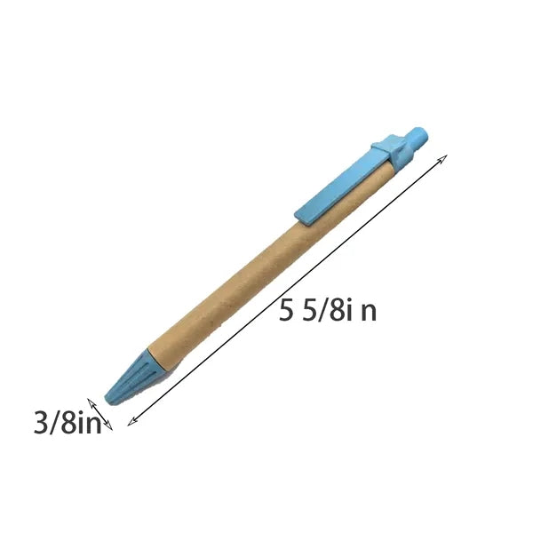 Eco-Friendly Kraft Paper Barrel & Wheat Straw Pen