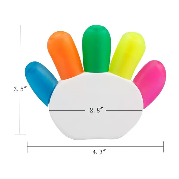 5-in-1 Finger-Shaped Highlighter Pens
