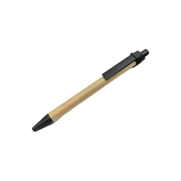 Eco-Friendly Kraft Paper Ballpoint Pen&Plastic Clip