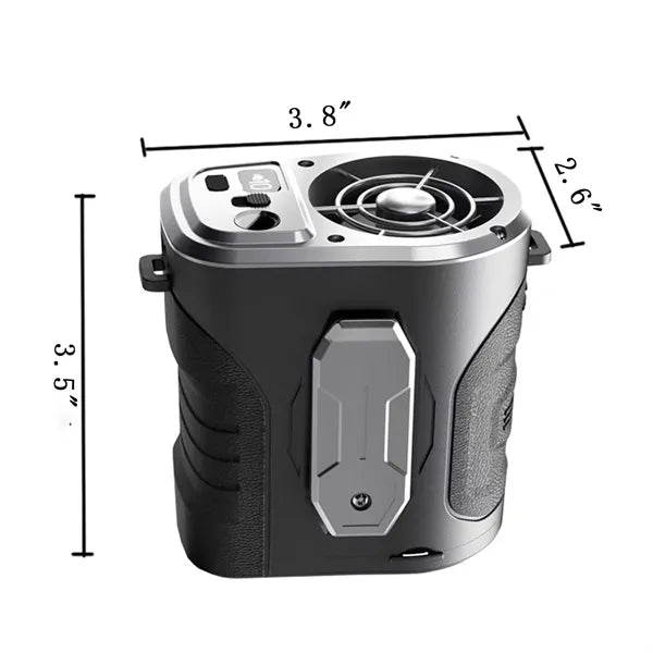 10000mAh Portable Flashlight Power Bank Mini Waist Fan