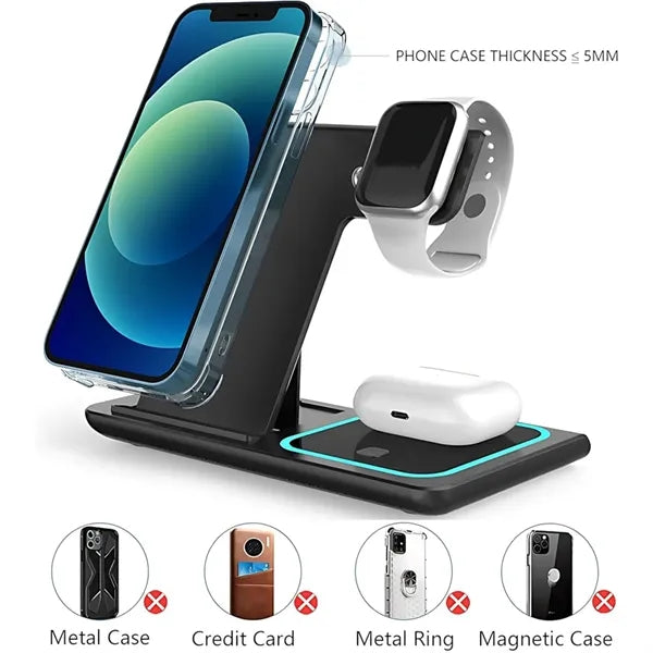 Portable Wireless 3-in-1 Charger