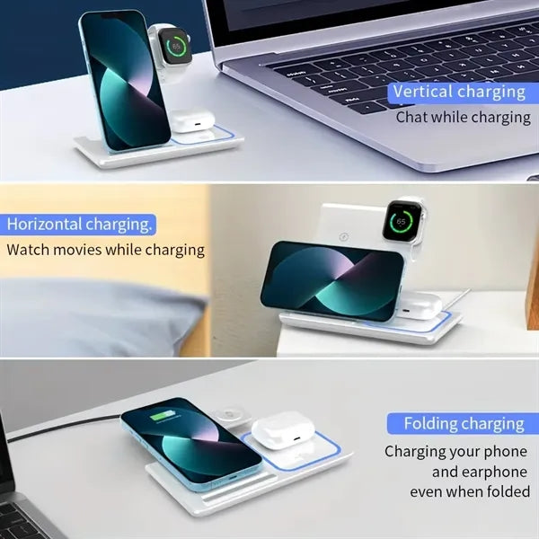 Portable Wireless 3-in-1 Charger
