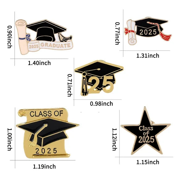 Class of 2025 Graduation Enamel Pins for School Events