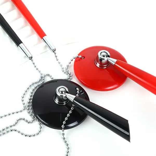 Secure Desktop Countertop Ballpoint Pen with Metal Chain