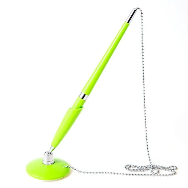Secure Desktop Countertop Ballpoint Pen with Metal Chain