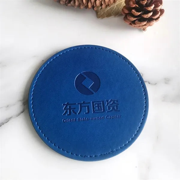 4" Round Leather Coasters