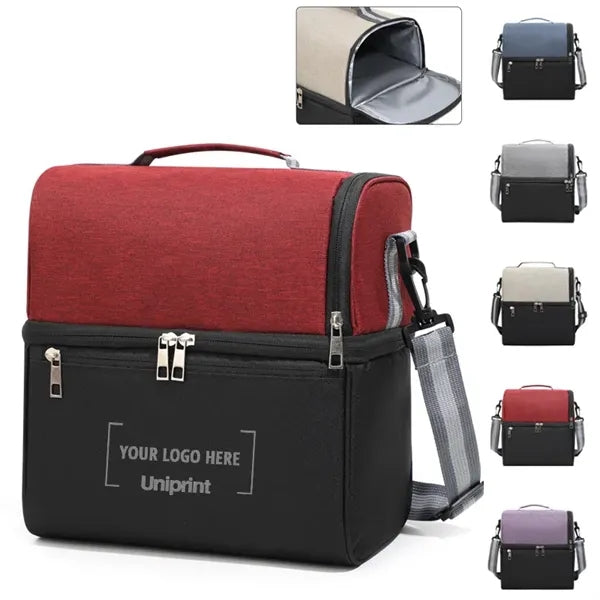 Double Layer Ice Pack Insulated Bento Bag