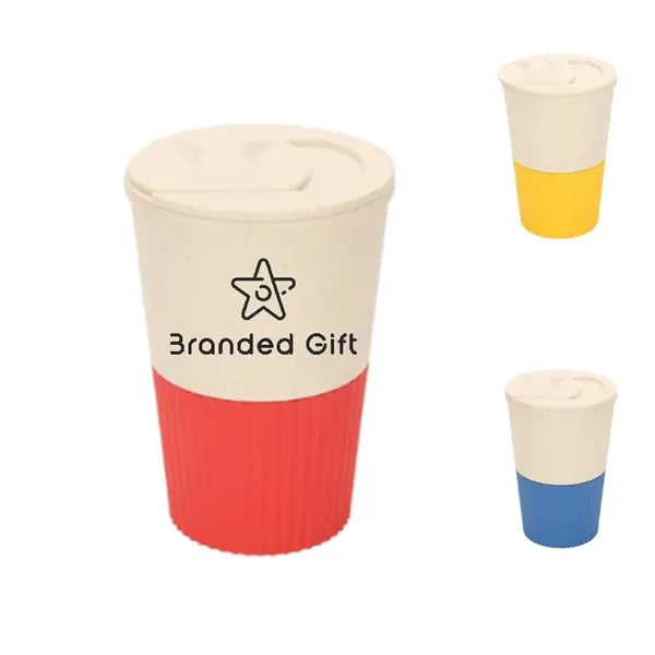 Wheat Straw Coffee Mugs Cup With Lid