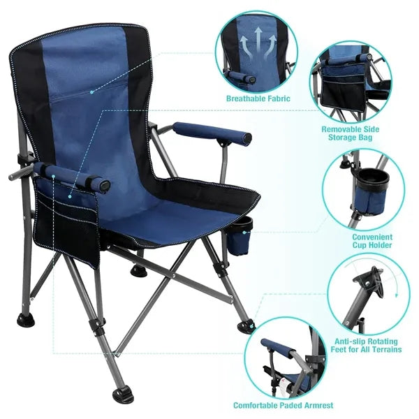 Folding Outdoor Camping Chair with carry Bag and Cup Holder