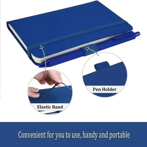 PU Cover Notebook Journal with Pen Holder