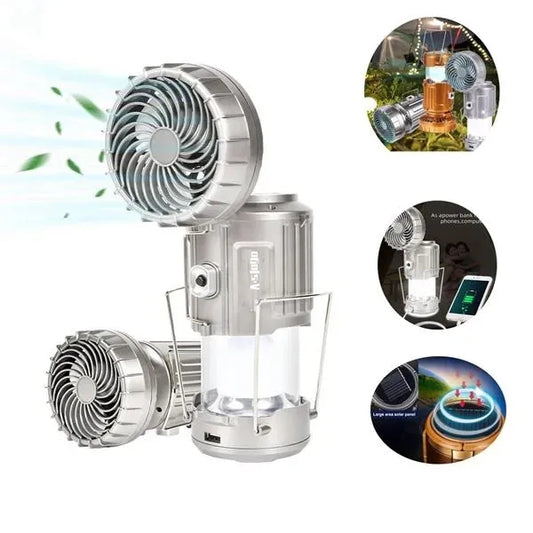 Multi-function Solar Camping Lantern with Fan
