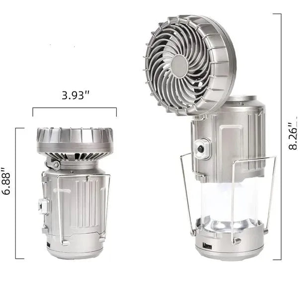 Multi-function Solar Camping Lantern with Fan