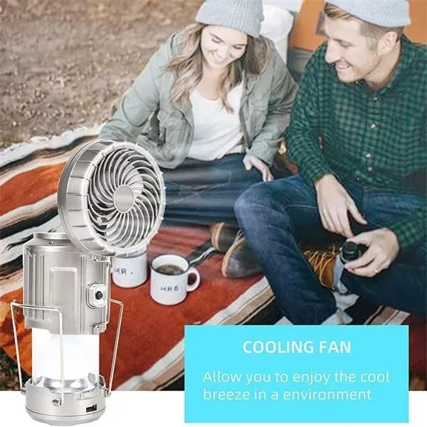 Multi-function Solar Camping Lantern with Fan