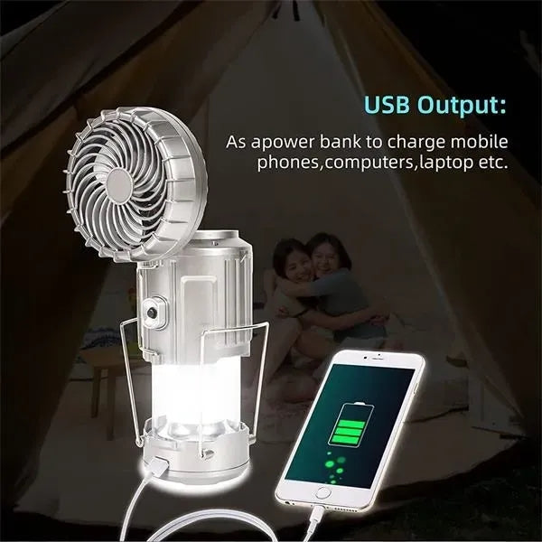 Multi-function Solar Camping Lantern with Fan