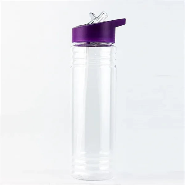 24oz Plastic bottle W/ straw