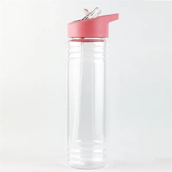 24oz Plastic bottle W/ straw