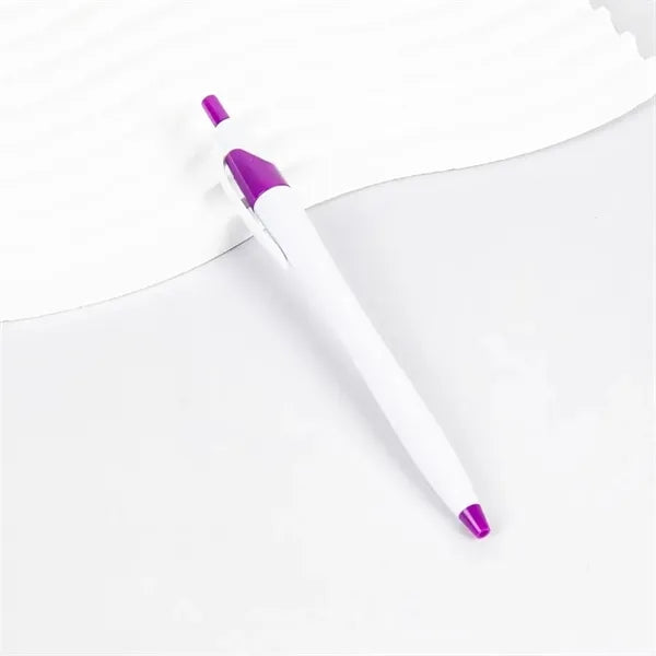 Push-action colored plastic ballpoint pens