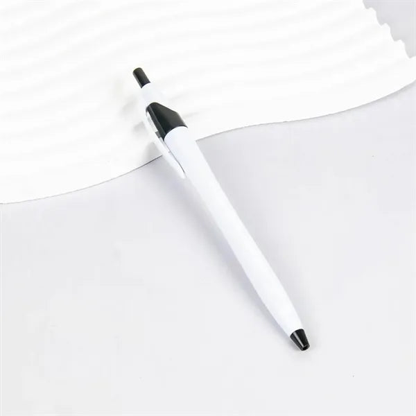 Push-action colored plastic ballpoint pens