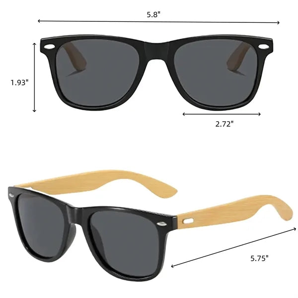 Square Wood Polarized Sunglasses