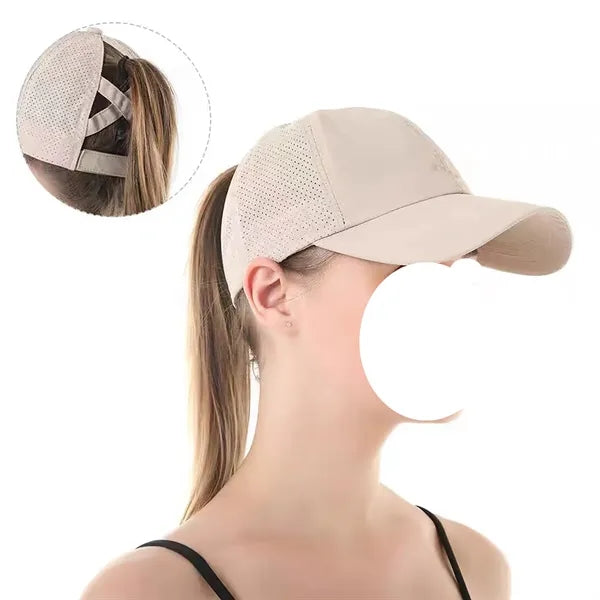 Casual Cross-Design Mesh Baseball Cap
