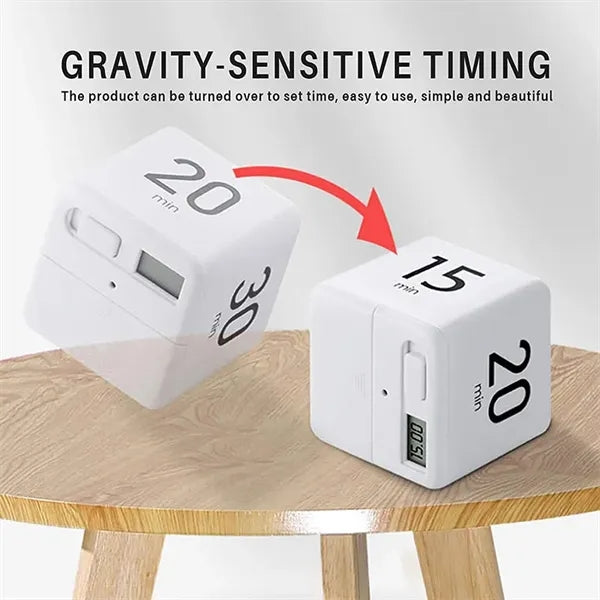 15, 20, 30, 60 Minute Square Gravity Sensor Flip Time Cube