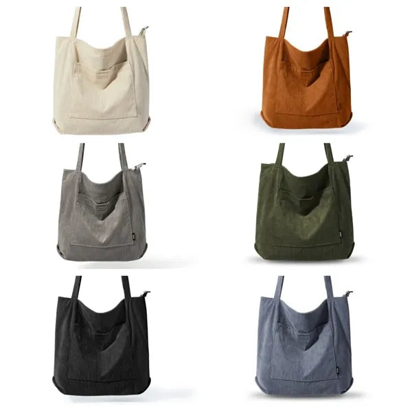 Women Corduroy Tote Large Shoulder Hobo Bags Casual