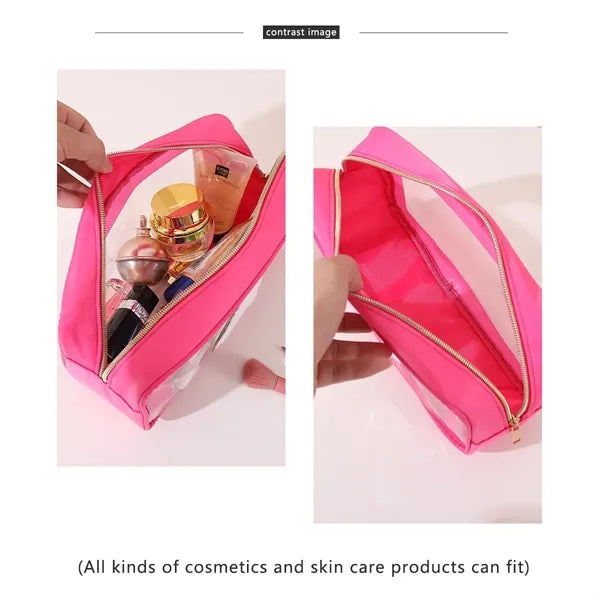 Small Clear Personalized Initial Makeup Bag