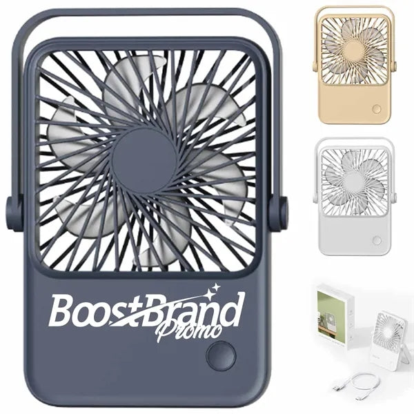 Portable Desk Mini Fan with Powerful Airflow